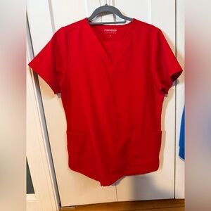 Mandala Scrubs Bright Red Scrub Set